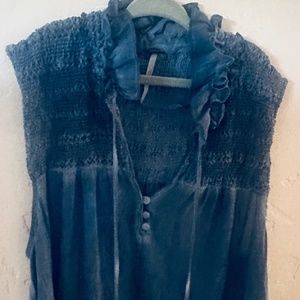 Flowy Blue Free People Top